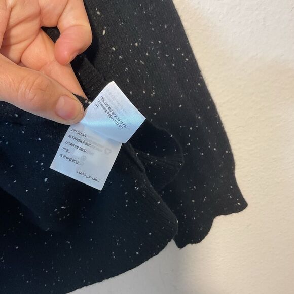 CHARTER CLUB LUXURY LADIES CASHMERE SWEATER BLACK LARGE WHITE P EVERYDAY CASUAL - Picture 4 of 10